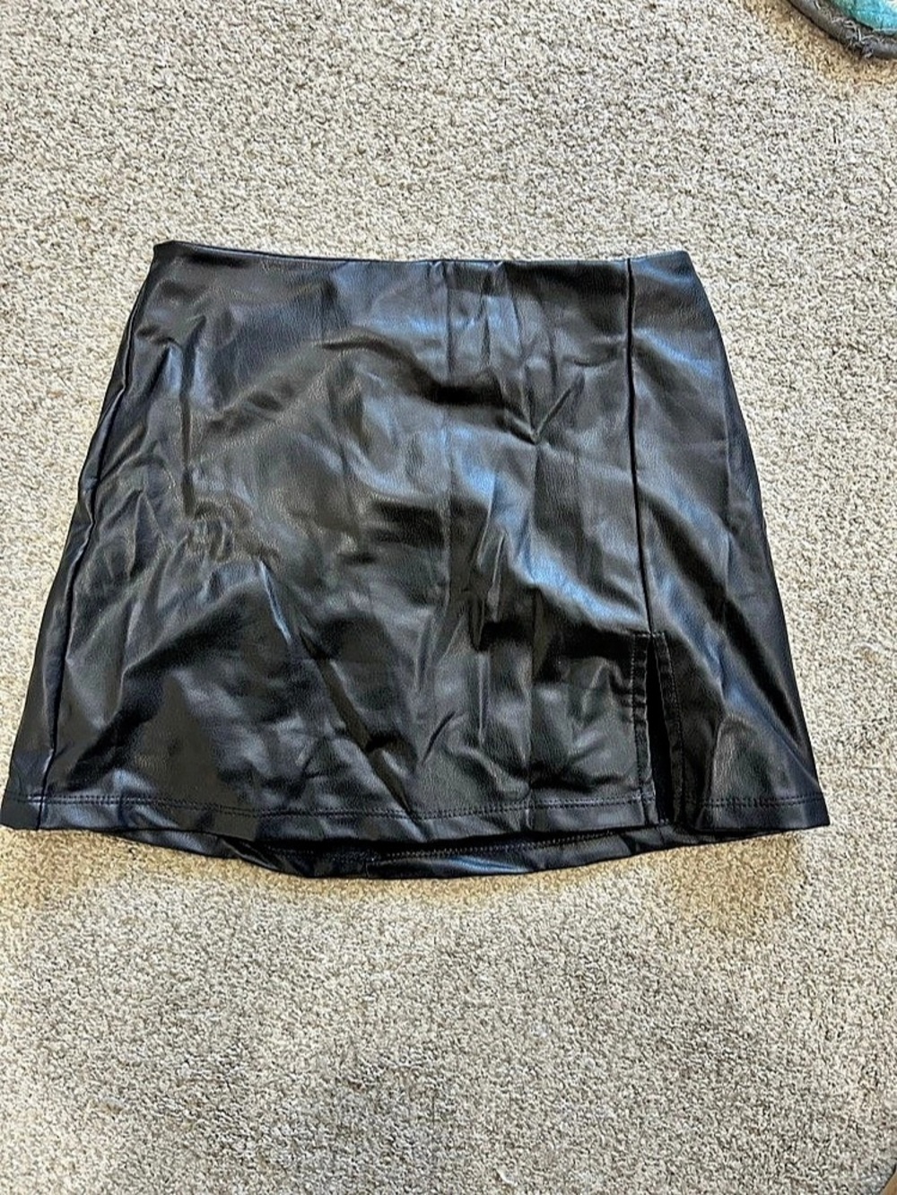 Altard state Black Faux Leather Mini Skirt